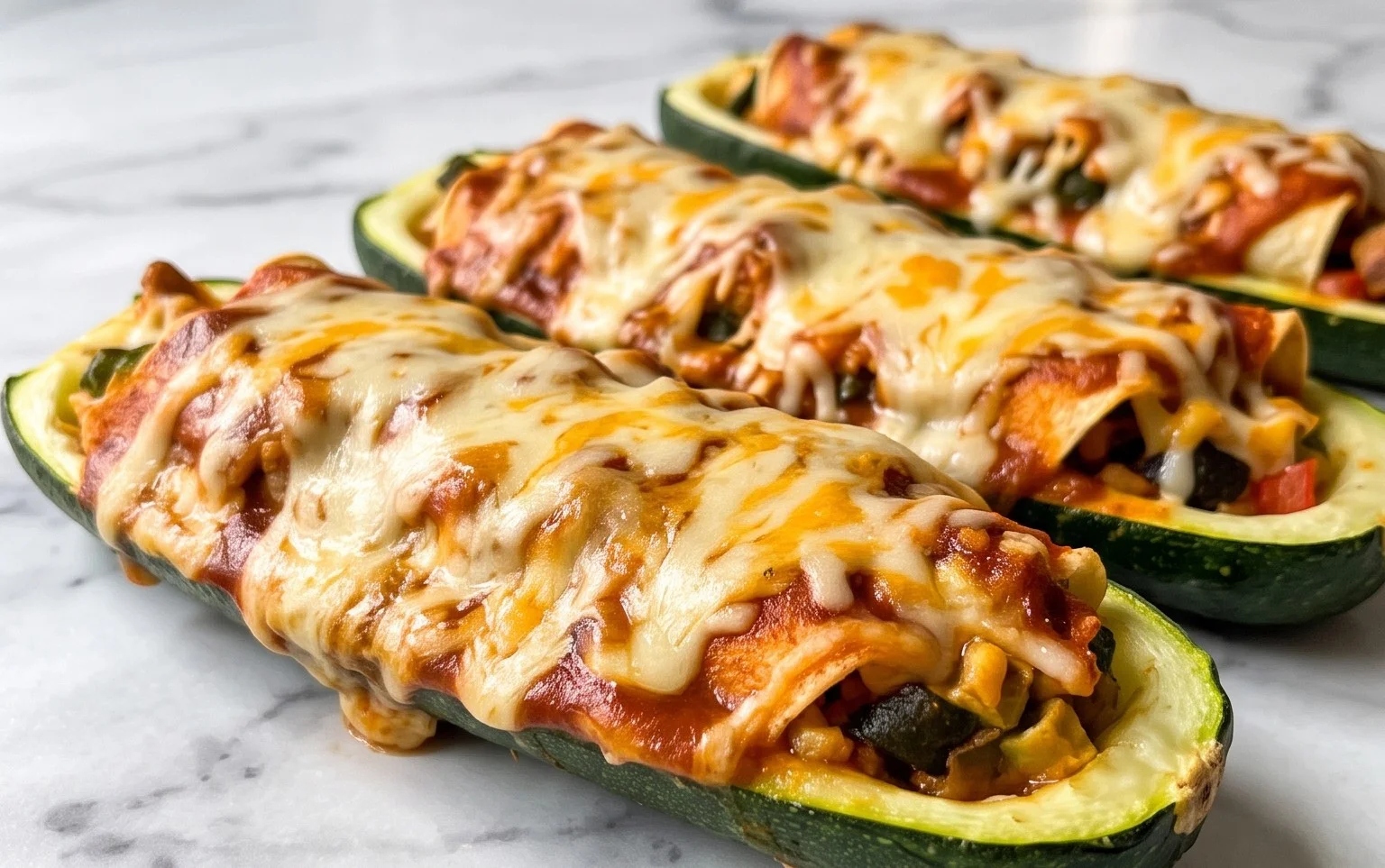 Bateaux Courgettes Enchilada Légers & Rapides