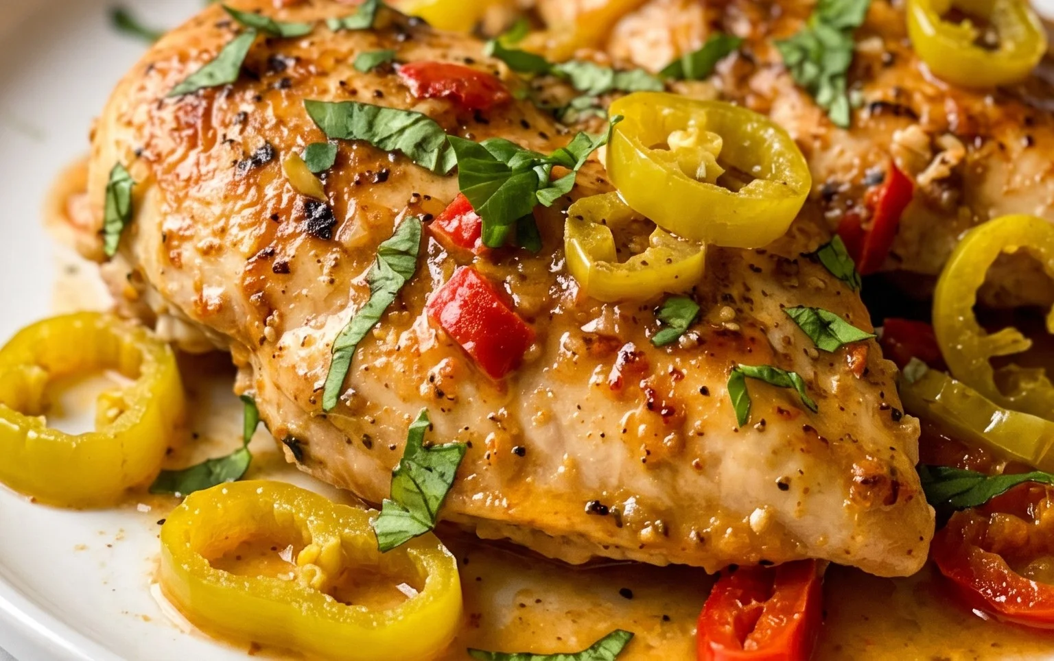 Italian Banana Pepper Chicken